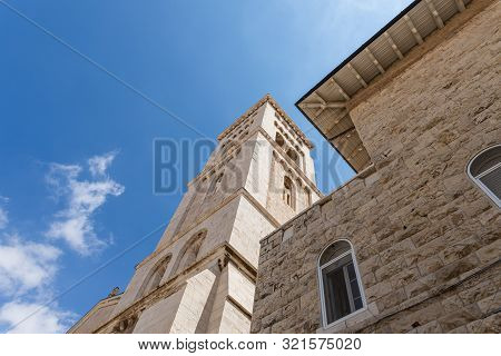 Jerusalem, Israel, September 07, 2019 : View From Muristan Street To The Bell Tower Of The Lutheran 
