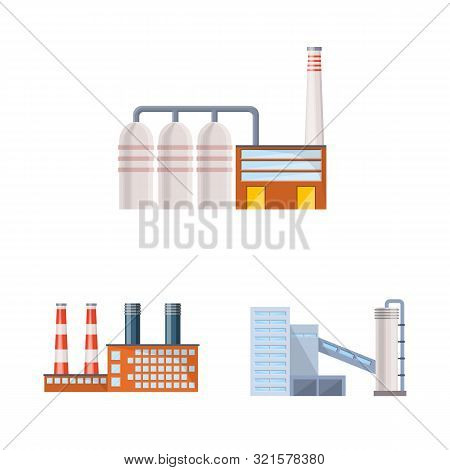 Vector Design Of Industry And Building Sign. Set Of Industry And Construction Vector Icon For Stock.