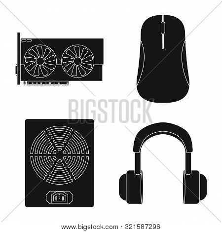Vector Illustration Of Internet And Electronics Icon. Collection Of Internet And Hardware Vector Ico