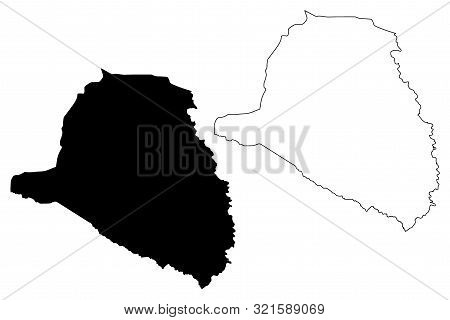 Presidente Hayes Department (departments Of Paraguay, Republic Of Paraguay) Map Vector Illustration,