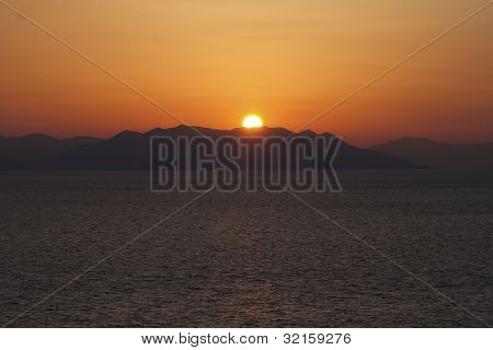 leuchtenden Sonnenuntergang