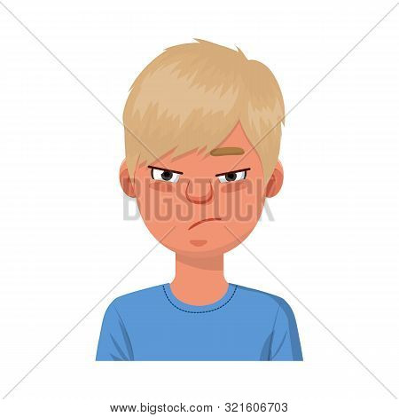 Vector Design Of Guy And Anger Icon. Set Of Guy And Emotion Vector Icon For Stock.