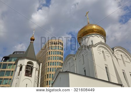 Temple Of St. Nicholas The Wonderworker At The Tver Outpost. Moscow, Russia