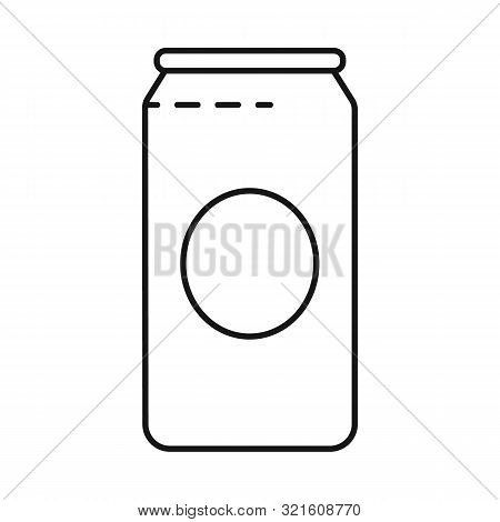Vector Illustration Of Can And Red Sign. Collection Of Can And Tin Stock Symbol For Web.