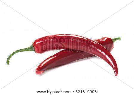 Red spice chili pepper isolated on a white background