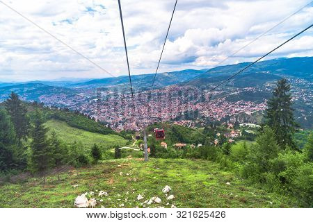 Cable Car Lift From City Center To Trebevic