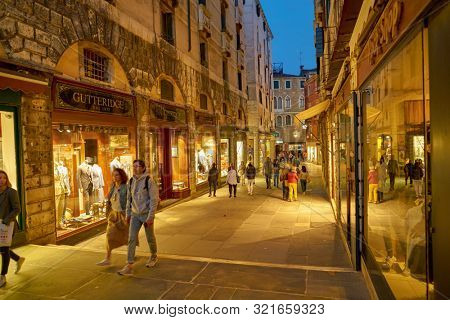 VENICE, ITALY - CIRCA MAY, 2019: view of a street located in Venice.