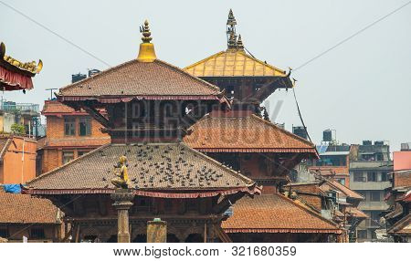 The Ancient Temple In Bhaktapur Or Bhadgaon The City Of Devotees Ancient Newa City In The East Corne