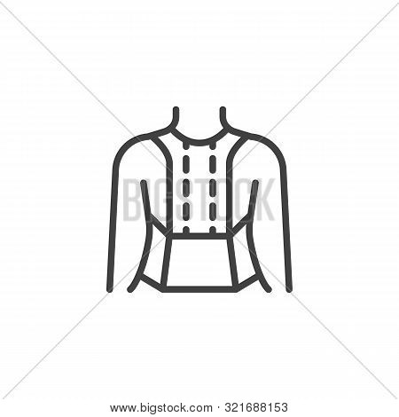 Posture Corrector Line Icon. Linear Style Sign For Mobile Concept And Web Design. Orthopedic Lumbar 