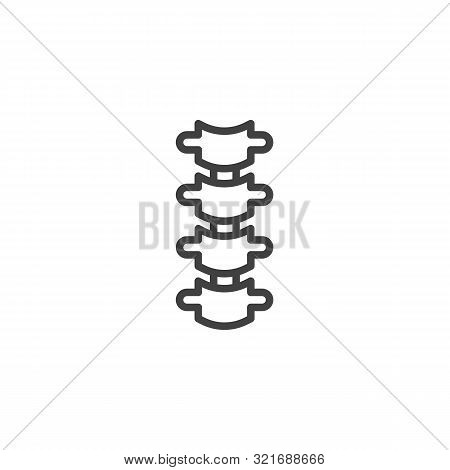 Spine Back Bone Line Icon. Linear Style Sign For Mobile Concept And Web Design. Spine Bone Outline V