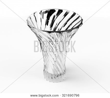 Ceramic Vase Isolated On White Background, 3d Rendering