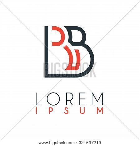 The Logo Between The Letter B And Letter B Or Bb With A Certain Distance And Connected By Orange And