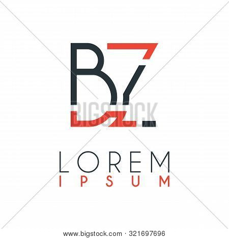 The Logo Between The Letter B And Letter Z Or Bz With A Certain Distance And Connected By Orange And