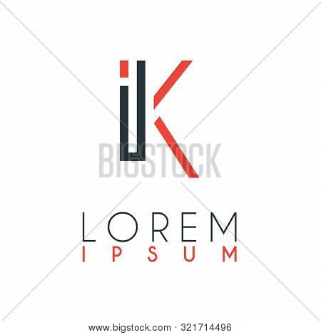 The Logo Between The Letter I And Letter K Or Ik With A Certain Distance And Connected By Orange And
