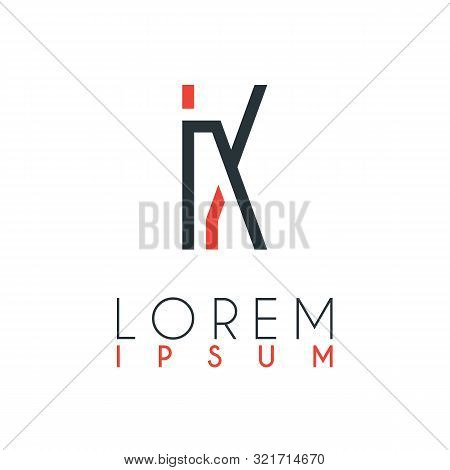 The Logo Between The Letter I And Letter X Or Ix With A Certain Distance And Connected By Orange And