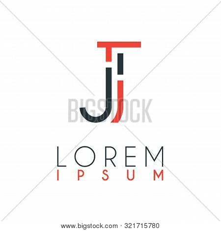 The Logo Between The Letter J And Letter T Or Jt With A Certain Distance And Connected By Orange And