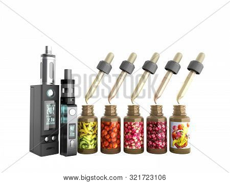 Electronic Cigaretts Device To Smokeless Smoking 3d Render On White No Shadow