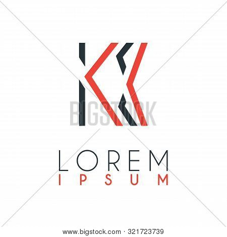The Logo Between The Letter K And Letter X Or Kx With A Certain Distance And Connected By Orange And