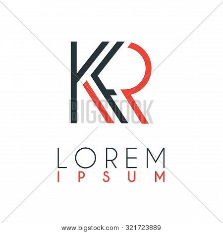 The Logo Between The Letter K And Letter R Or Kr With A Certain Distance And Connected By Orange And
