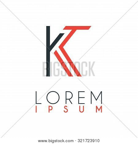 The Logo Between The Letter K And Letter T Or Kt With A Certain Distance And Connected By Orange And