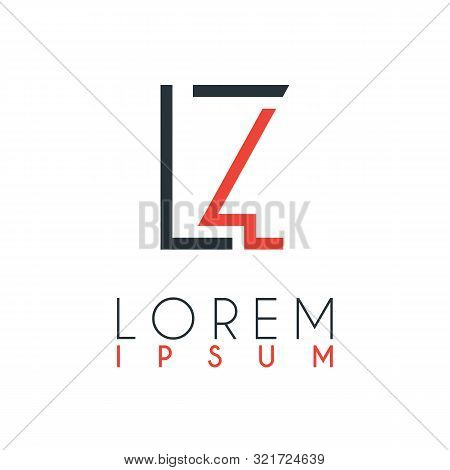 The Logo Between The Letter L And Letter Z Or Lz With A Certain Distance And Connected By Orange And