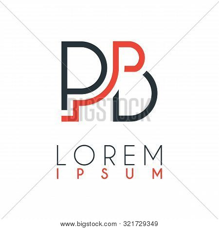 The Logo Between The Letter P And Letter B Or Pb With A Certain Distance And Connected By Orange And