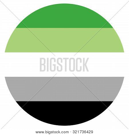 Lgbt Flag, Round Shape Icon On White Background