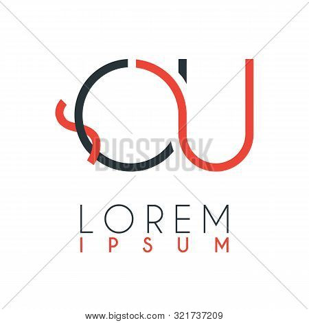 The Logo Between The Letter Q And Letter U Or Qu With A Certain Distance And Connected By Orange And