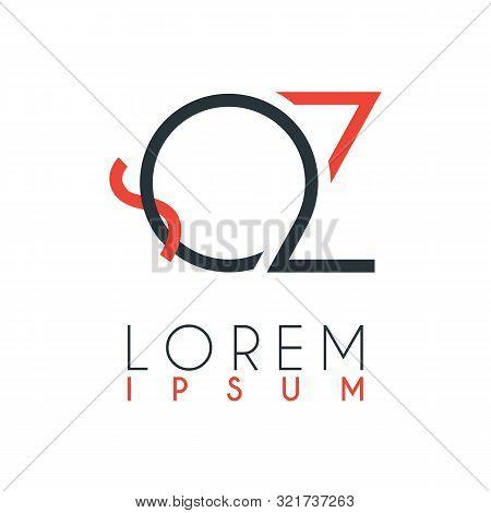 The Logo Between The Letter Q And Letter Z Or Qz With A Certain Distance And Connected By Orange And