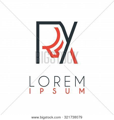 The Logo Between The Letter R And Letter X Or Rx With A Certain Distance And Connected By Orange And