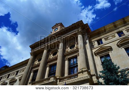 Beautiful Architecture Of The Ancient City Of Bucharest, Capital Of Romania