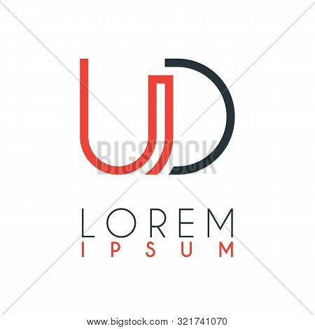 The Logo Between The Letter U And Letter D Or Ud With A Certain Distance And Connected By Orange And
