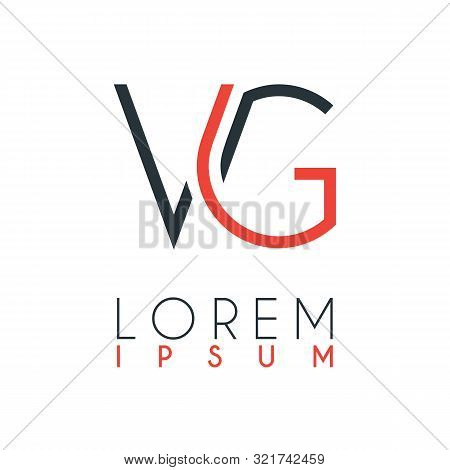The Logo Between The Letter V And Letter G Or Vg With A Certain Distance And Connected By Orange And