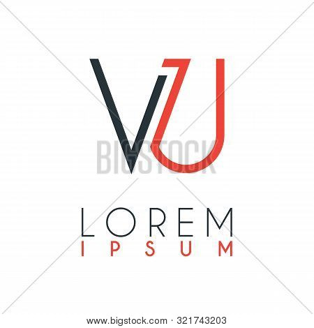 The Logo Between The Letter V And Letter U Or Vu With A Certain Distance And Connected By Orange And