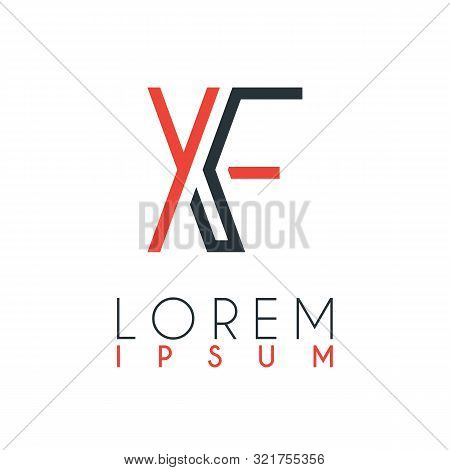 The Logo Between The Letter X And Letter F Or Xf With A Certain Distance And Connected By Orange And
