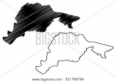 El Paraiso Department (republic Of Honduras, Departments Of Honduras) Map Vector Illustration, Scrib