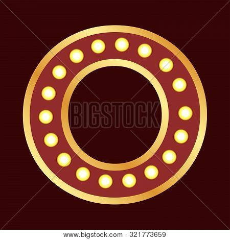 Lights Bulbs Inside Decorative Vector Letter O