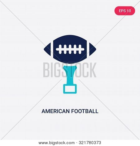 two colored american football trophey vector icon from american football.