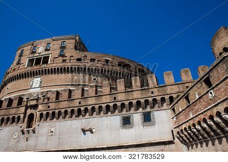 The Beautiful Mausoleum Of Hadrian Also Called Sant Angelo Castle Built On The Year 139 Ad