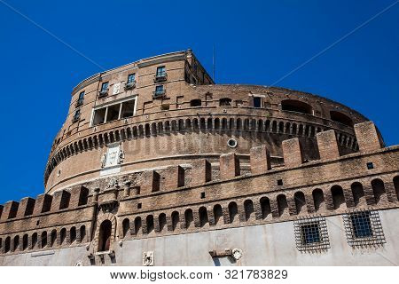 The Beautiful Mausoleum Of Hadrian Also Called Sant Angelo Castle Built On The Year 139 Ad