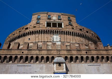The Beautiful Mausoleum Of Hadrian Also Called Sant Angelo Castle Built On The Year 139 Ad