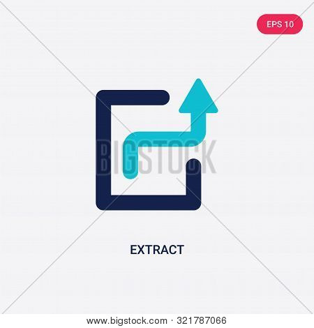 two colored extract vector icon from arrows.