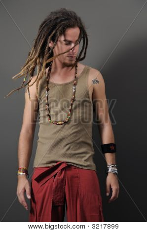Funky Guy With Dreadlocks