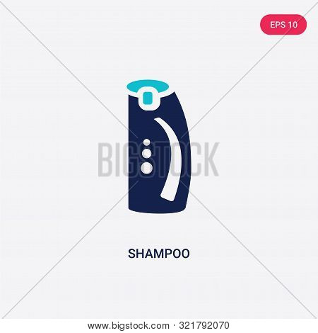 two colored shampoo vector icon from beauty.