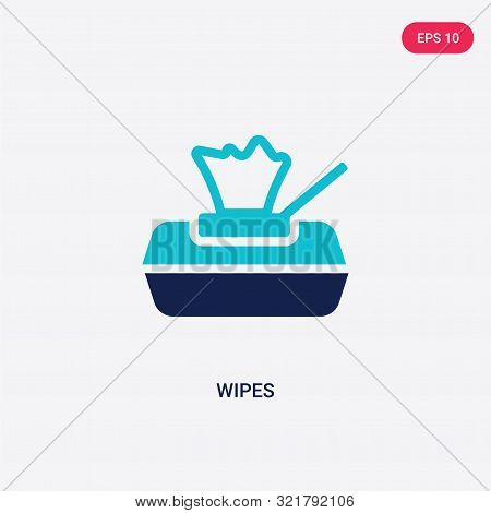 two colored wipes vector icon from beauty.