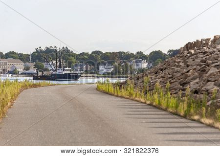 New Bedford, Massachusetts, Usa - September 10, 2019: Commercial Fishing Vessel Bella Rose, Hailing 