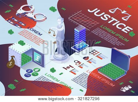 Poster Is Written Justice, Against Corruption. Crimes Against State Power. Economic Profit Obtained 
