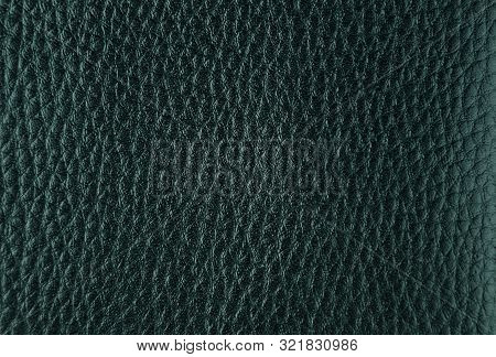 Close Up Of Natural Green Leather Background