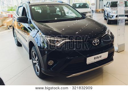 Ufa, Russia, 1 July, 2019: Toyota Rav4 Is A Compact Crossover Suv Produced By The Japanese Automobil