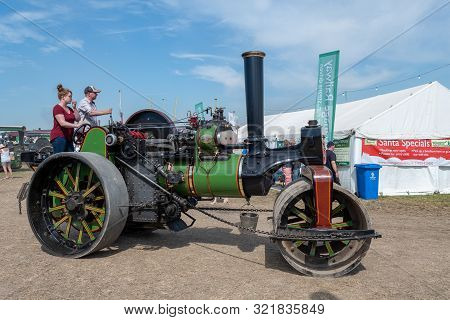 Blandford Forum.dorset.united Kingdom.august 24th 2019.a Vintage Steam Powered Aveling And Portrer S
